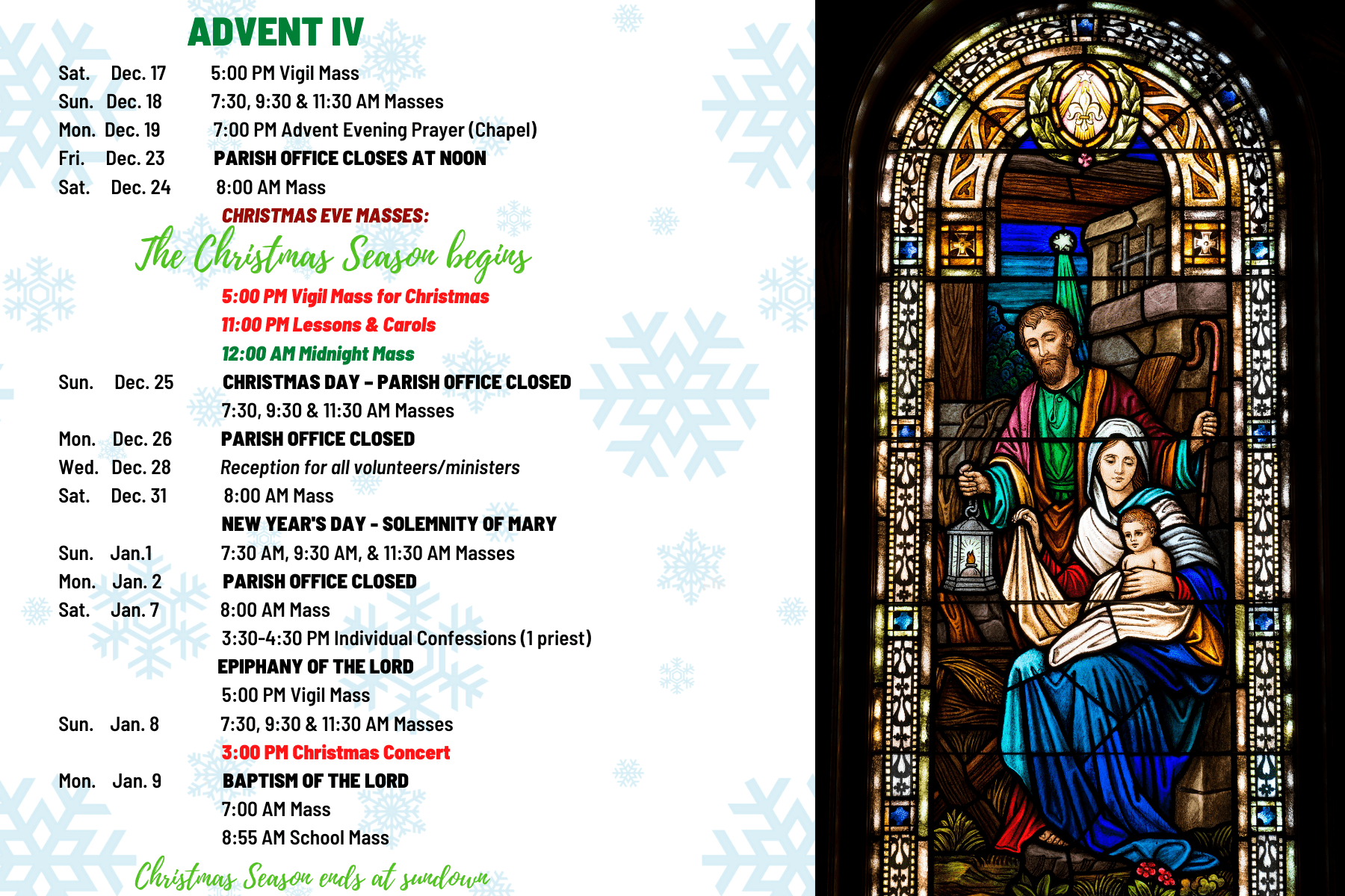 Liturgical Schedules (4x6in) (3)
